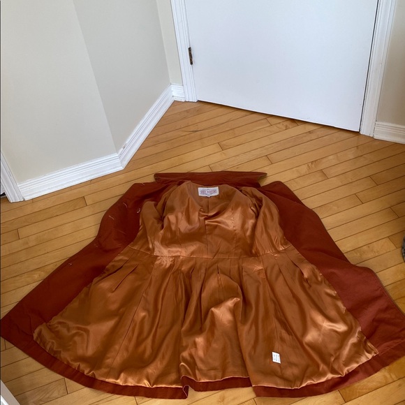 Pink Martini Terracotta belted Trench Coat Size X-Small will fit Small to Medium - Picture 16 of 17